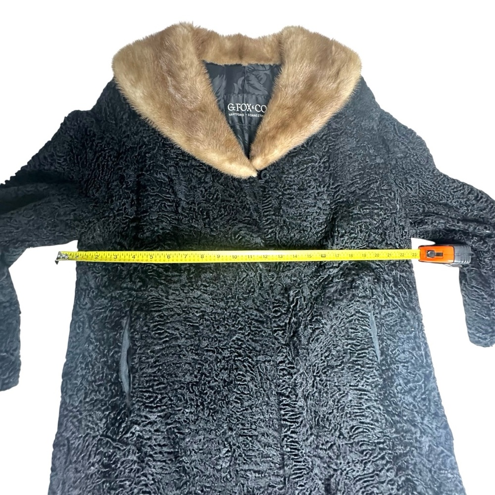 Vintage 50’s/60’s G Fox + Co Persian Lamb Fur Jacket w/Mink Collar - Picture 8 of 16